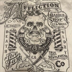 NWOT tags Men’s Affliction tshirt.